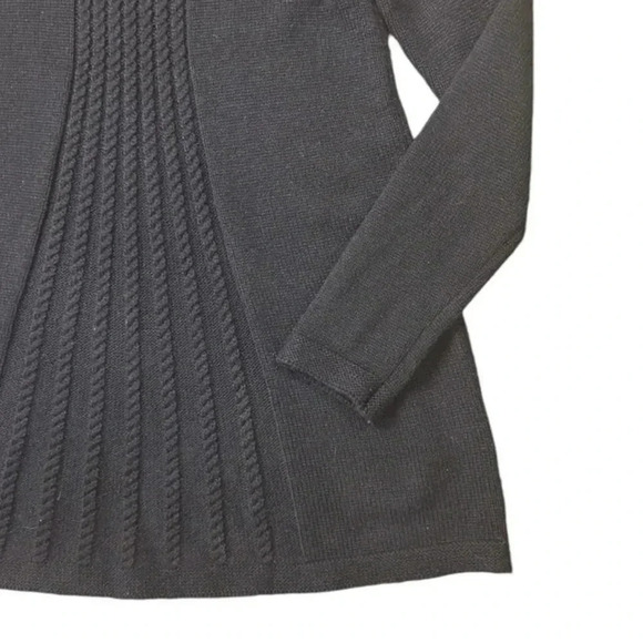 Soft Surroundings Sydney Cable Knit Wool Blend Sweater in Black Size Small - Picture 11 of 12